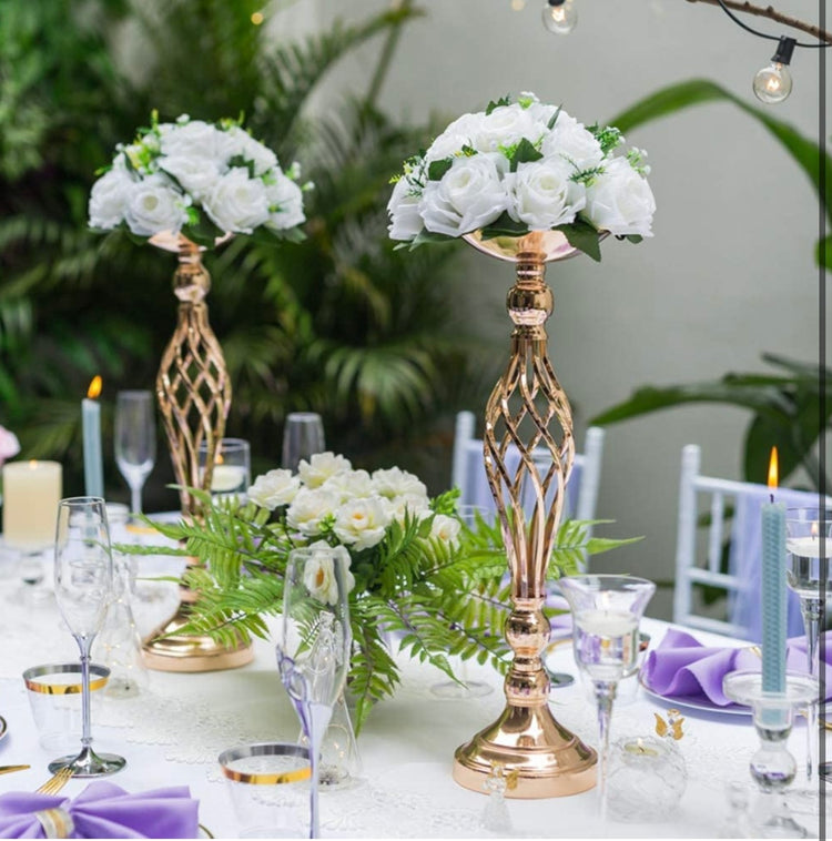 Gold Flower Vase Centerpiece